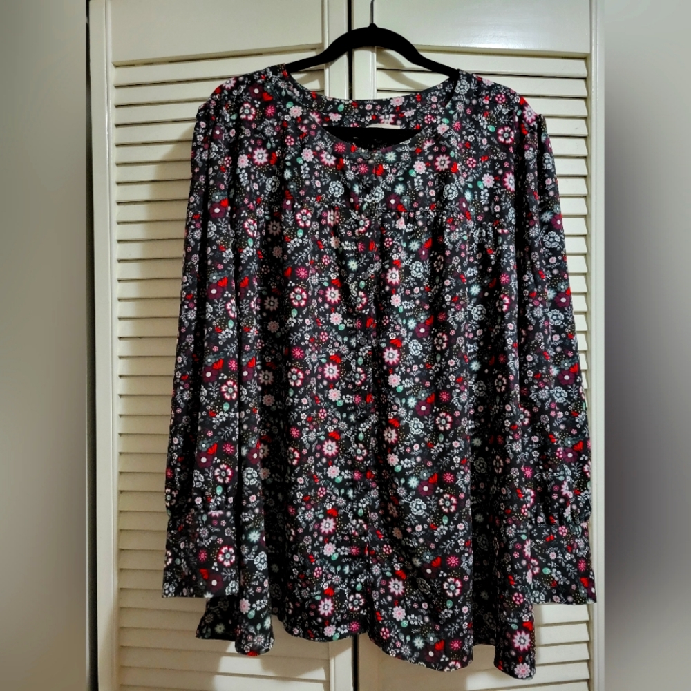Size 22 Loft Plus Floral Button-up top